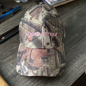 Kids pink Camo Under Armour hat